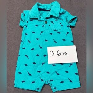 Carter's Teal Dinosaur Print Bodysuit